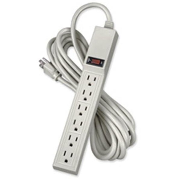 Fellowes Fellowes Mfg. Co. FEL99000 6 Outlet Power Strip- 4ft. Long Cord- 15 amp- Platinum FEL99000